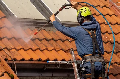 Démoussage et hydrofuge de toiture à Valfleury